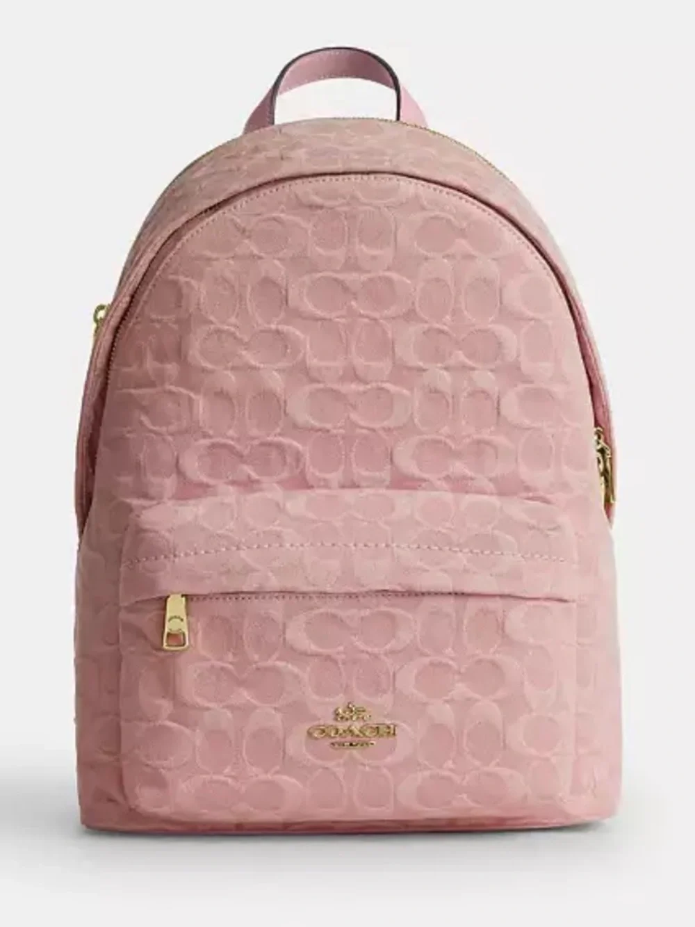 Coach Taylor Small Backpack In Signature Denim Soft Pink